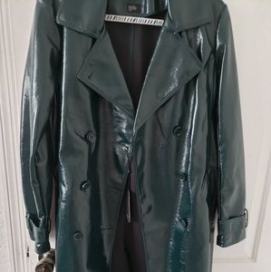 Armani Exchange patent leather trench, New, Lg.